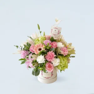 Flora Box Pastel redonda