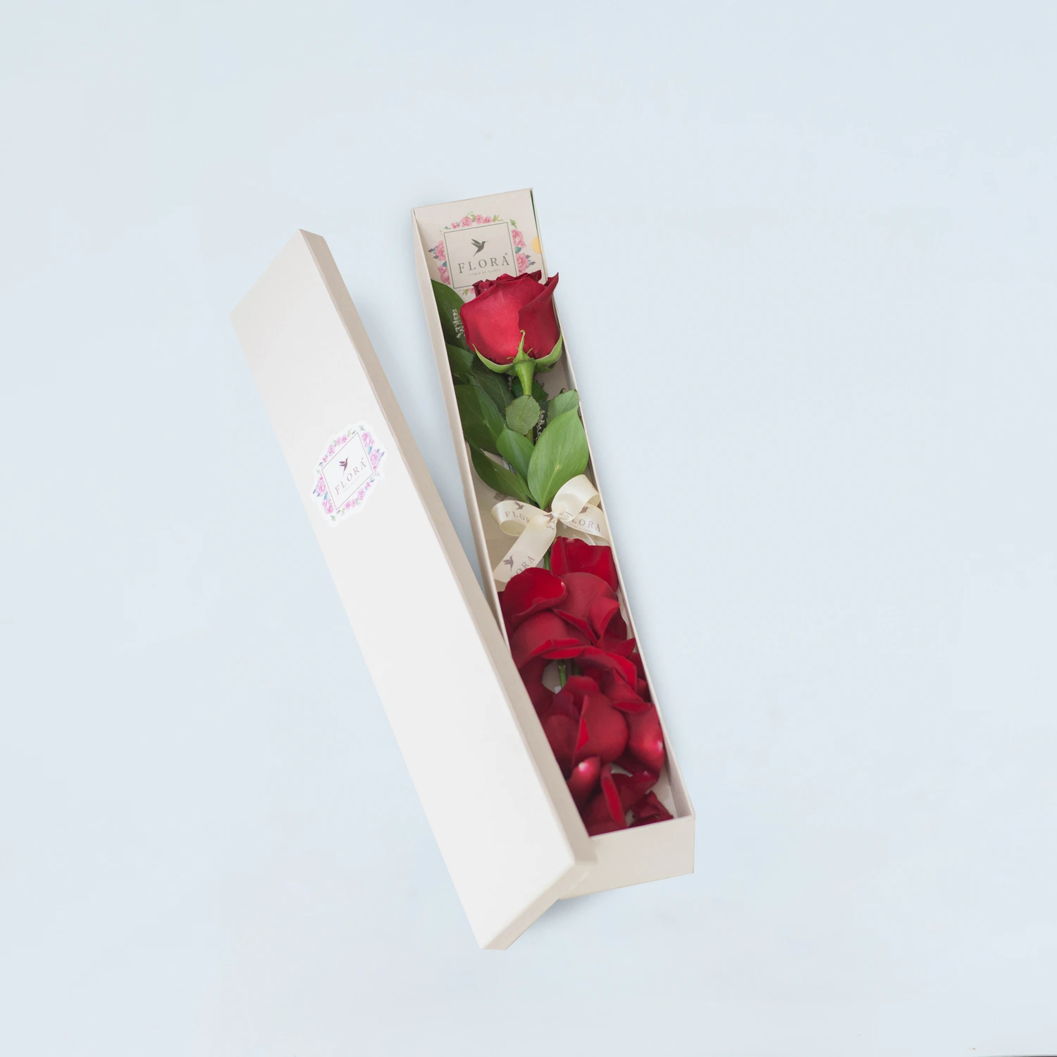 Flora Box Solitario rosa